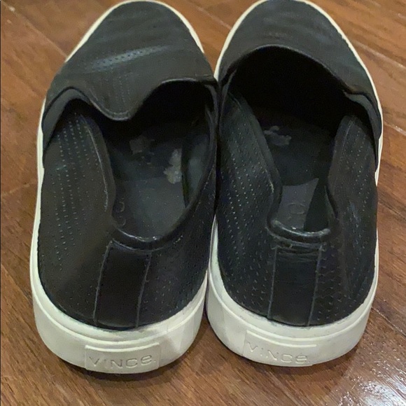 Vince Black Slip On Sneakers Size 6 - Picture 5 of 8